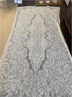 Vintage 120 inch lace tablecloth