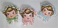 1950s Set of 3 Napco Miss Dainty Hand Painted