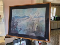HUGE Parker Allen Desert Scene Framed Art
