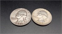 1951 &1964 Silver Quarters