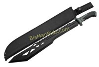 SZCO RITE EDGE 20" MACHO MACHETE BLACK W/SHEATH 2