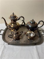 Antique tea tray set