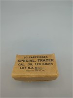 50ct .38 cal special tracer ammo Remington
