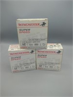Three boxes Winchester 12ga 75ct