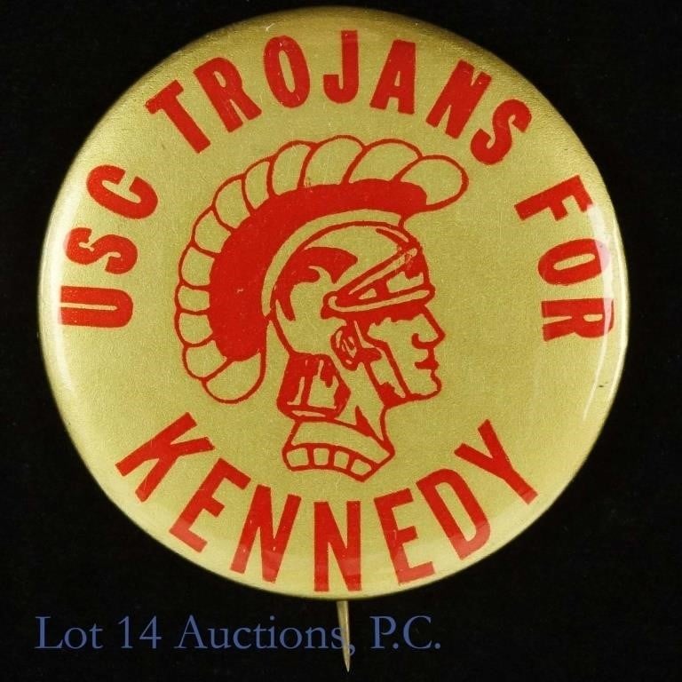 John F. Kennedy "USC Trojans For Kennedy" Button