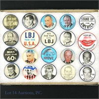 1952-1972 Presidential Campaign Flasher Pins (20)