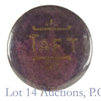 1908 Tiny Purple "Taft" Presidential Campaign Pin