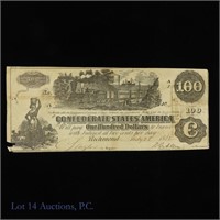 1862 $100 Confederate States of America (Fr.T40)