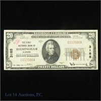 1929 $20 National Bank Note Birmingham (F-1802-1)