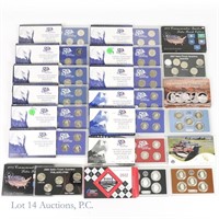 U.S. Mint Quarters Silver & Clad Proof Sets (17)