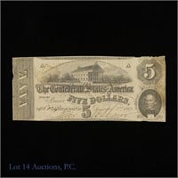 1862 $5 Confederate States of America (Fr. T53)