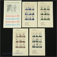 Ameripex 86 U.S. Presidents Stamp Blocks (36)