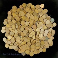 Wheat Cents (4 lbs 2.5 oz. / 550 coins)