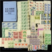 U.S. Stamp Blocks & Singles (100+)