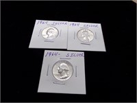 3-1964 Silver quarters