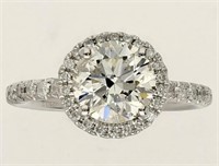 2.00 Ct Diamond Round Halo Engagement Ring