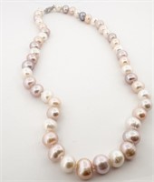 Imperial Culture Pearl Necklace with Silver Lock