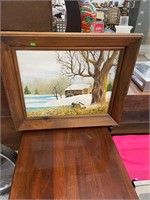 Signed Oil Winter Mill