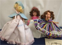 Storybook Dolls, 1940s, three. original boxes