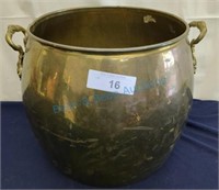 Large copper decorative pot  10" x 10"