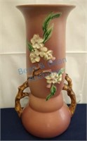 Roseville apple blossom vase