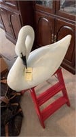 Decorative outdoor swan, 
approximately 27