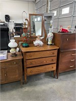 Antique Oak Dresser with Mirror