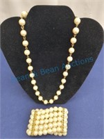 Cabi pearl bracelet and necklace