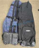 Two soft-sided travel golf bags
