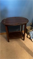 Folding drop leaf side table with removable