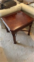 Lane Cherry End table, ornate, wood carving

27