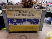 1960 wood milk crate
