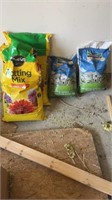 Potting mix and fertilizer