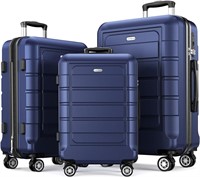 SHOWKOO Luggage Sets 3pcs 20in24in28in Blue