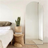 NeuType 64x21 Arched Full Body Mirror in White