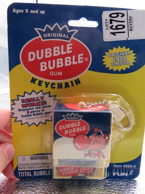 Double Bubble Gum Dispenser Key Chain