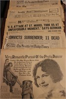 Assorted circa 1920's-30's-40's Seattle Newspapers
