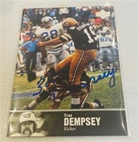 1997 Tom Dempsey kicker upper deck signed card