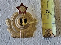 soviet cap badge cccp star officer navy