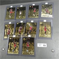 (10) Gold Upper Deck Michael Jordan Cards