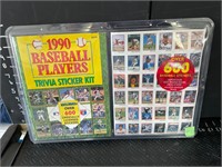 Brand new baseball sticker trivia set