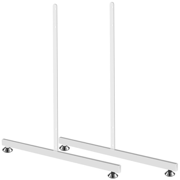 Set of 2 Wire Grid Display Legs, 24 Inch (White)