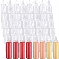 Plastic Condiment Squeeze Bottles, 48pcs