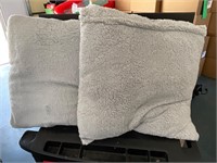 Two large gray pillows new without tags