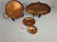 Gregorian Copper Serving Trays - Copper Ash Tray