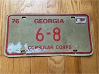 Vintage 1976 Georgia Consular Licence Plate B