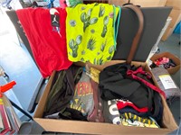 Box of men’s clothing, mostly large