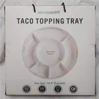 NIB Taco Topping Tray, 14.5" Diameter