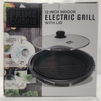 New 12" Electric Grill w/Lid