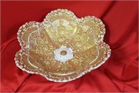 A Meissen Gold Gilted Foot Foliated Plate